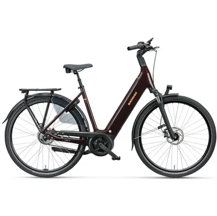 Elcykel Dam Batavus Finez Power Exclusive Dark Red Brown