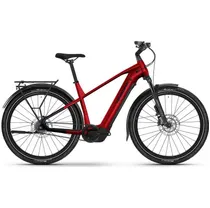 S&auml;hk&ouml;py&ouml;r&auml; Haibike Trekking 9 High Abs Dynamite Red/Blue Glossy