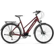 Elcykel hybrid Tunturi eLux Mid Maroon/White