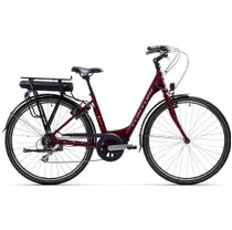 Elcykel Dam Tunturi ePower Maroon Red/Chrome/Orange