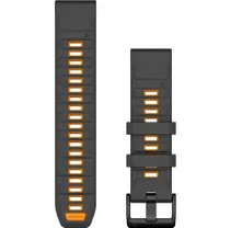 Klockarmband Garmin QuickFit 22 Silikon Graphite/Spark Orange