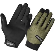 GripGrab Descent Guarded Långfingrade Sommarhandskar Olive Green