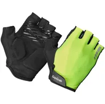 GripGrab RIDE Vadderade Kortfingrade Sommarhandskar Yellow Hi-Vis 