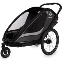 Cykelvagn Hamax Cocoon Twin 2 barn Grey/Black