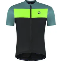 Cykeltröja Rogelli Core Block Jersey SS Men Black/Turquoise/Fluor Yellow