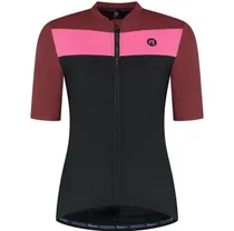 Cykeltröja Rogelli Core Block Jersey SS Women Black/Bordeaux/Pink