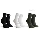 Cykelstrumpor Rogelli Core Cycling Socks 3-Pack Black/White/Armygreen
