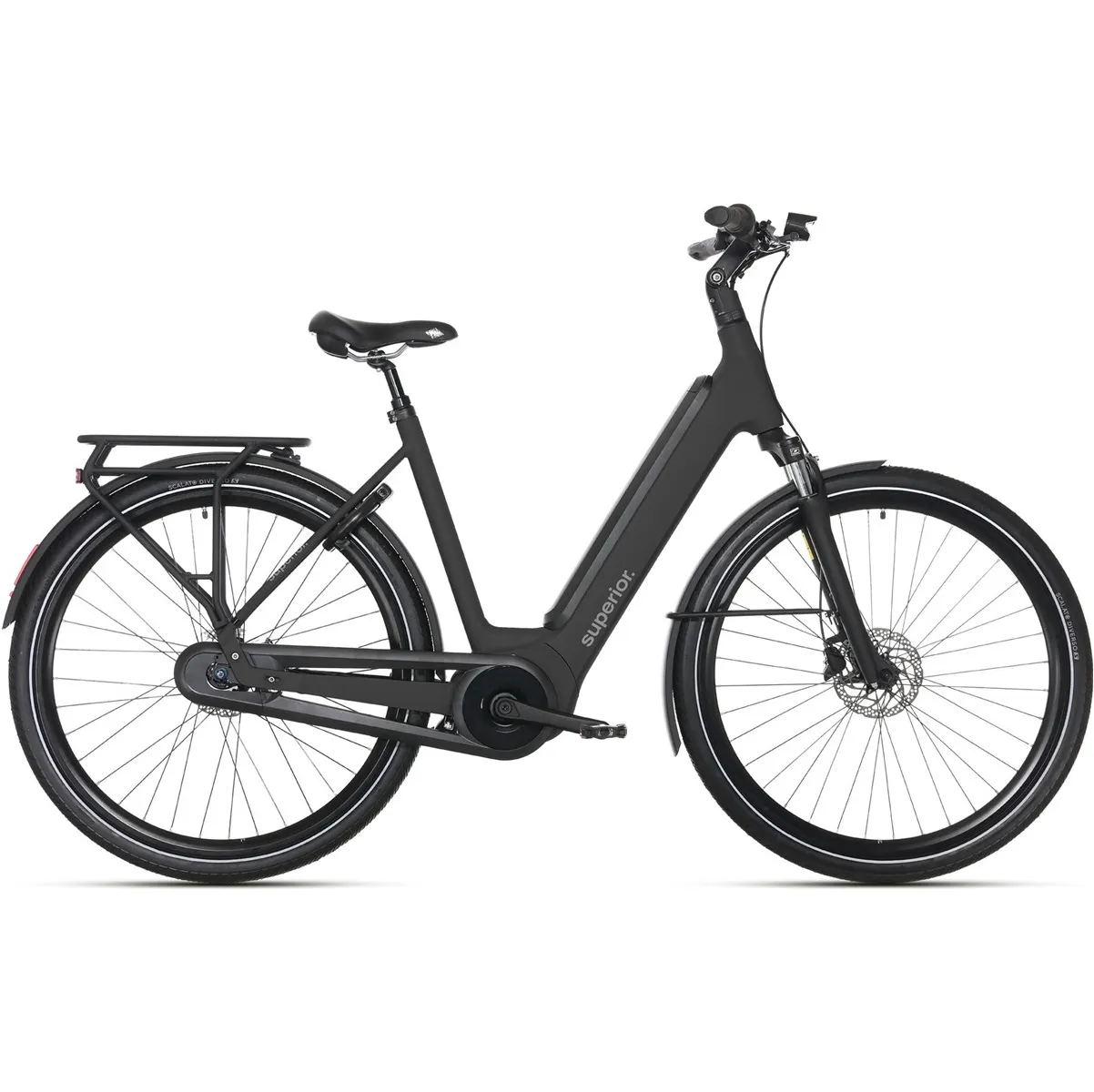 Hybridcykel el Superior eWAY Matte Black Superior elcykel