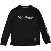 Pyöräilypaita Troy Lee Designs Youth Skyline Ride Long Sleeve Tee Black