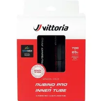 Däckpaket Vätternrundan Vittoria Rubino Pro G2.0 2-st Däck+Slang 25-622 svart