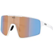 Cykelglasögon Bliz P001S Matte White-Coral/Orange Mirror Blue