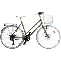 Damcykel Skeppshult Favorit Sport Dam 9-Vxl Faltgron Matt