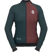 Py&ouml;r&auml;ilytakki Scott RC Pro Warm GORE-TEX-Remix Women's Jacket Aruba Green/Wood Red