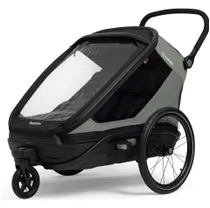 Py&ouml;r&auml;vaunu barn Hamax Outback Next Double Bicycle Trailer Green/Black