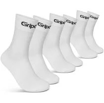 Cykelstrumpor GripGrab RIDE Regular Cut Socks 3-Pack White