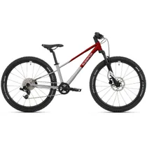 Barncykel Superior TEAM 24 Gloss Brushed Alu/Red