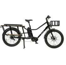 Lastcykel el Cargobike Longtail Varia Svart