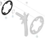 Drev Shimano FC-RS500 MJ 110 bcd 2 x 11 växlar 36T svart