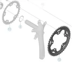 Drev Shimano FC-RS500 MJ 110 bcd 2 x 11 v&auml;xlar 46T svart