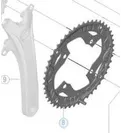 Drev Shimano Acera FC-T3010 104 bcd 9 växlar 48T svart
