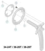 Drevbultset Shimano FC-M8000 M8 x 9 mm 4 St