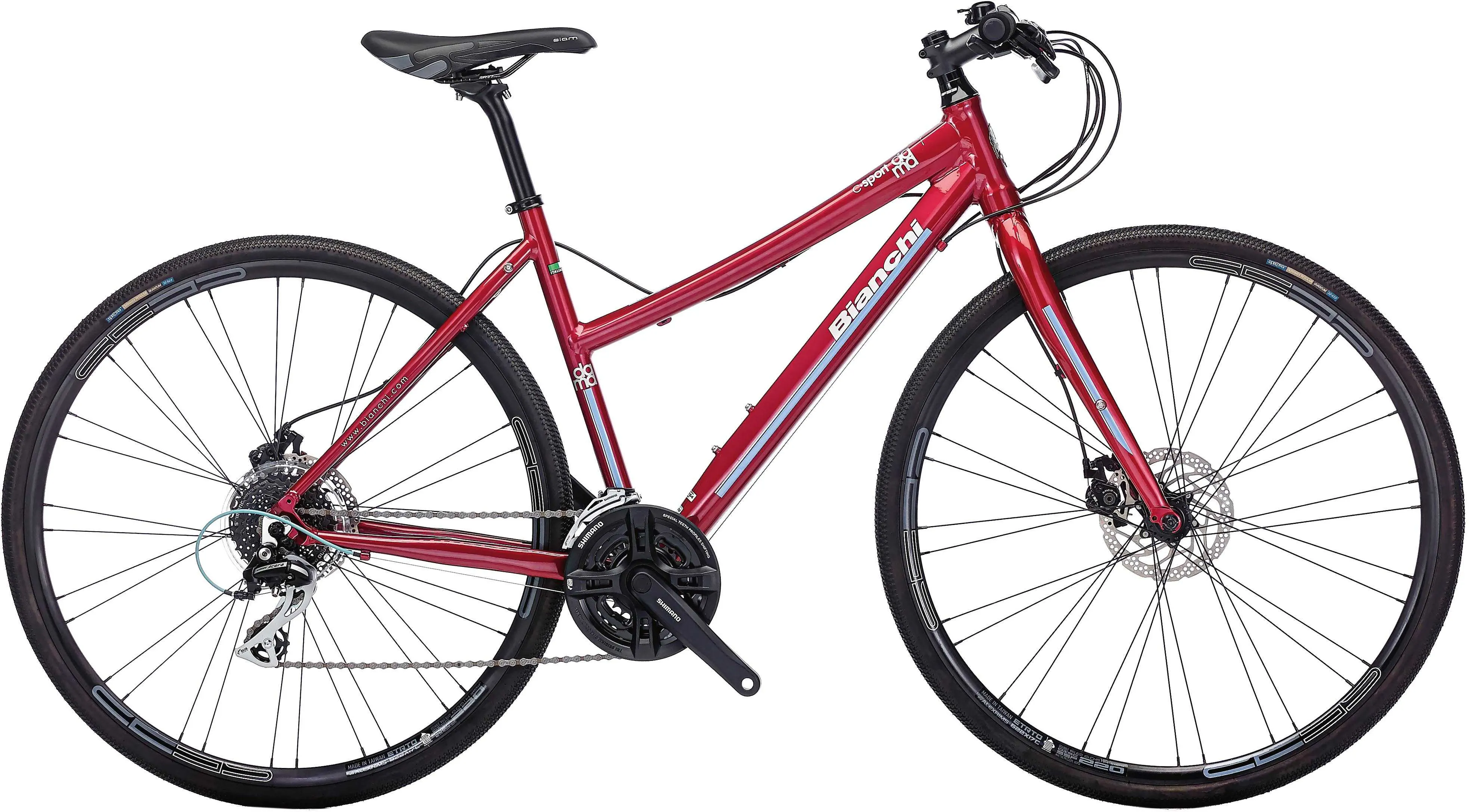 Bianchi Camaleonte C-Sport Dama Bordeaux - Cityhybrid Dam