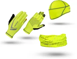 Paket GripGrab Running Essentials hi-vis gul