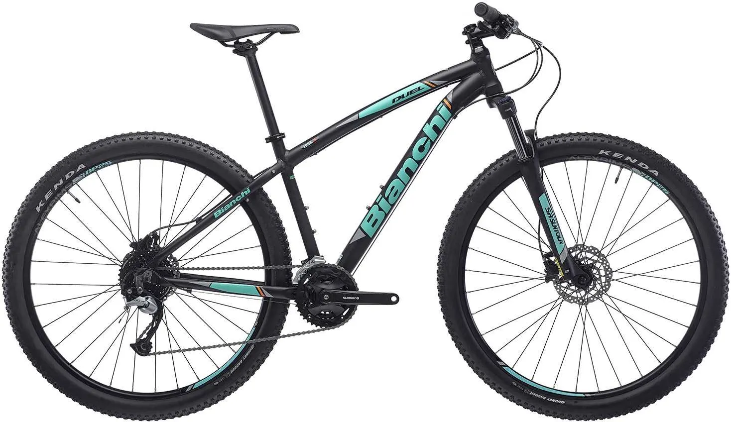 Bianchi Duel 29s Acera/Altus matt svart/celeste/vit Cross