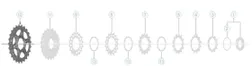 Kassettdrev Shimano Dura-Ace CS-R9100 23-25T för 11-25T