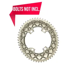 Drev absoluteBlack &Oslash;110 mm BCD (Shimano Asymmetric) 2x10/11-Speed Oval 9100/8000 Alu 50T Champagne