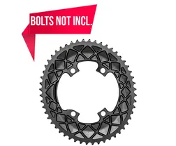 Drev absoluteBlack &Oslash;110 mm BCD (Shimano Asymmetric) 2x10/11-Speed Oval 9100/8000 Alu 53T svart