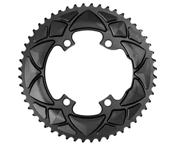 Drev absoluteBlack &Oslash;110 mm BCD (Shimano Asymmetric) 2x10/11-Speed Shimano 4 bolt crank Alu 50T svart