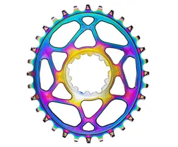 Drev absoluteBlack DM 3 mm Offset 1x10/11/12-Speed Oval NW BOOST SRAM Alu Oilslick 36T PVD Rainbow