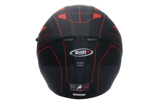 Integralhjalm Shiro SH 600 ELITES svart rod Moped Fordon
