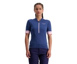 Tröja Mons Royal Wool Womens Cadence Half Zip Blå