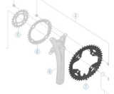 Drev Shimano Alivio FC-T4010 104 bcd 3 x 9 växlar 48T svart