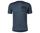 Cykeltröja Scott Tee Gravel 20 SS metal blue/dark blue