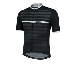 Paita Rogelli Stripe Jersey SS musta/valkoinen