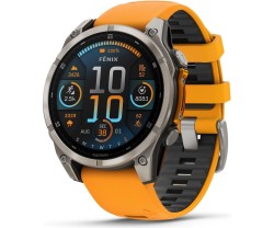 Garmin Träningsklocka Fenix® 8 Amoled Sapphire 47 grey/orange