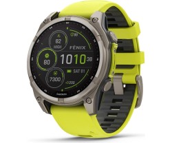 Garmin Träningsklocka Fenix® 8 Sapphire Solar 47 grey/yellow