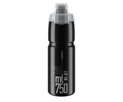 Juomapullo Elite JET Plus Musta Harmaa Logo 750ml
