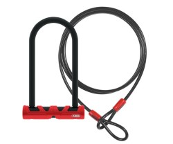Bygellås ABUS 420 Ultimate 230 mm + Cobra låsvajer 120 cm SSF-Godkänt svart