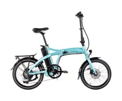Hopfällbar Elcykel Ecoride Flexer 20 HS Fold H-9 ljusblå