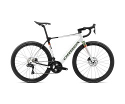 EL-Racer Orbea Gain M20i White Chic-Metallic Green Artichoke Gloss