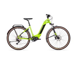 Elcykel Crosshybrid Rock Machine Crossride INT e500 Touring Gul/Svart