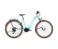 Elcykel Crosshybrid Rock Machine Crossride INT e400 B Lady Touring Mintgrön