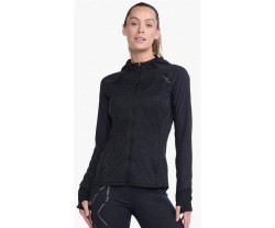Naisten juoksupaita 2XU Ignition Shield Hood Mid Womens Black/Black Reflective