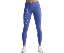 Naisten juoksuhousut 2XU Light Speed Mid-Rise Compression Tights Womens Black/Gold Reflective