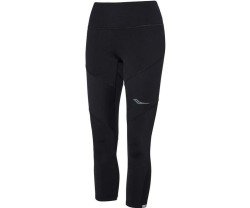 Naisten juoksuhousut Saucony Time Trial Crop Tight Womens Black