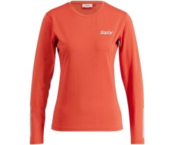 Naisten juoksupaita Swix Pace NTS LS Baselayer Top Womens Cayenne
